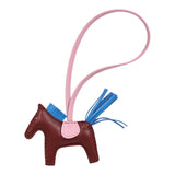 Hermes Rodeo Bag Charm PM Rouge H, Mauve Sylvestre, Bleu Hydra Milo Lambskin - Thumbnail View 1