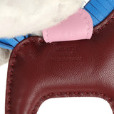 Hermes Rodeo Bag Charm PM Rouge H, Mauve Sylvestre, Bleu Hydra Milo Lambskin - Thumbnail View 3
