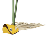 Hermes Poisson Charm Jaune De Naples Epsom, Craie, Vert Criquet, Milo Lambskin - Thumbnail View 3