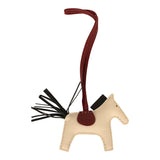 Hermes Rodeo Bag Charm PM Craie, Black, Rouge H Milo Lambskin - Thumbnail View 2