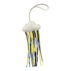 Hermes Cloud Charm Gris Perle Milo Lambskin, Multicolor Silk