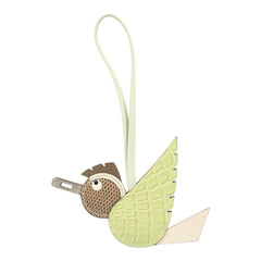 Hermes Birdy Charm Jaune Bourgeon, Nata, Ficelle, Nata, Etoupe, Vert Fizz Matte Alligator, Chevre, Shiny Lizard Varanus, Chevre, Epsom, Milo Lambskin Palladium Hardware