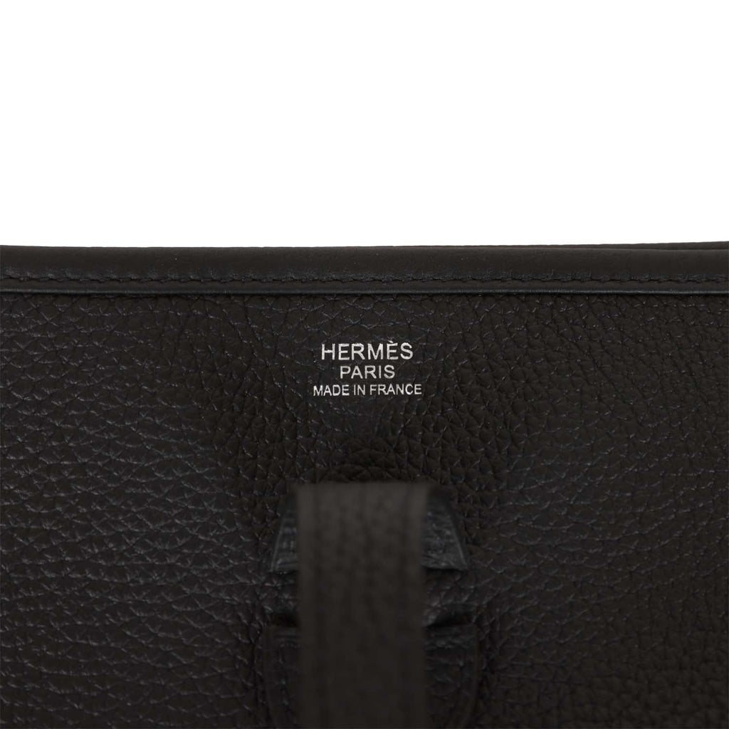 Hermes Evelyne III PM Black Clemence Palladium Hardware