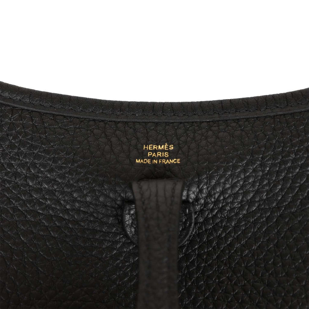 Hermes Evelyne TPM Black Clemence Gold Hardware – Madison Avenue