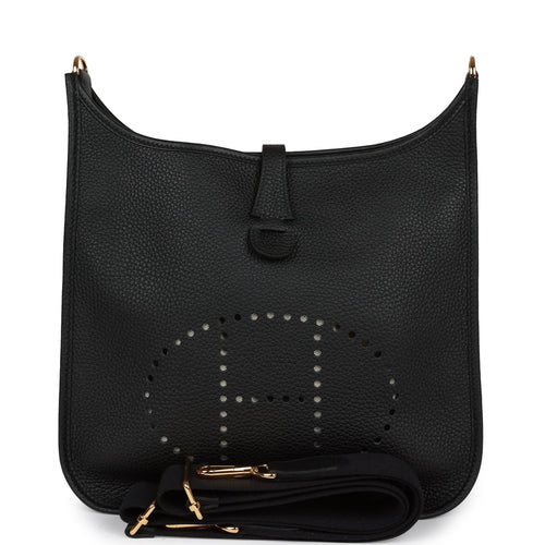 Hermes Evelyne III PM Black Clemence Gold Hardware