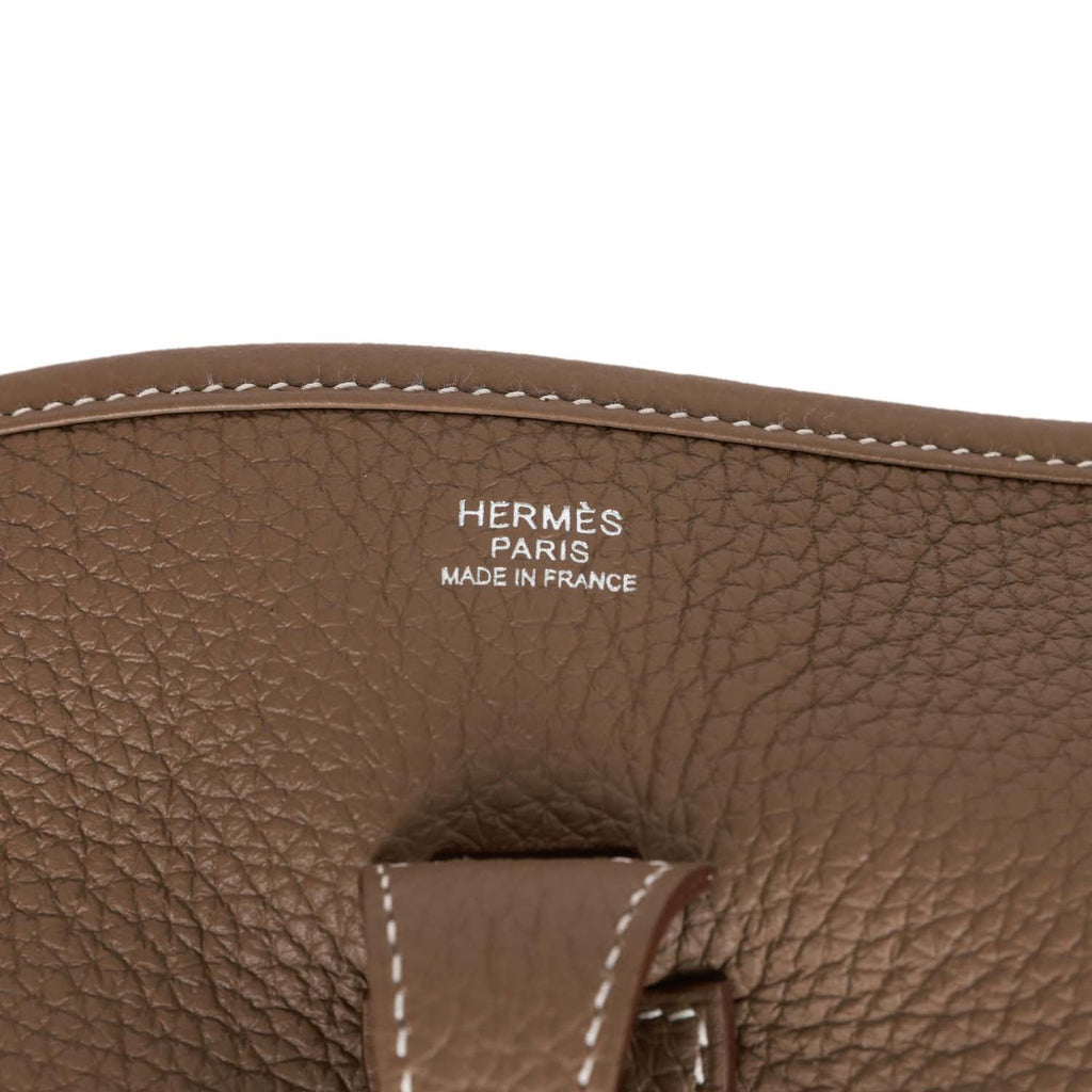 Hermès Evelyn III PM e Craie Taurillon Clemence with Palladium  Hardware - Bags - Kabinet Privé
