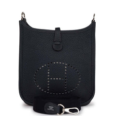 Hermes Evelyne TPM Bleu Nuit Clemence Palladium Hardware
