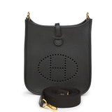 Hermes Evelyne TPM Black Clemence Gold Hardware