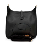 Hermes Evelyne III PM Black Clemence Gold Hardware