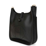 Hermes Evelyne III PM Black Clemence Gold Hardware