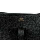 Hermes Evelyne III PM Black Clemence Gold Hardware