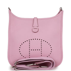 Hermes Evelyne III PM Mauve Sylvestre Clemence Palladium Hardware