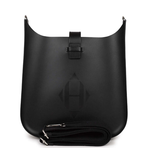 Hermes Evelyne III PM Sellier Black Vache Hunter Palladium Hardware