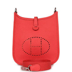 Hermes Evelyne TPM Rose Texas Clemence Palladium Hardware