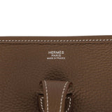 Hermes Evelyne III PM Etoupe Clemence Palladium Hardware