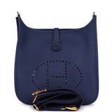 Hermes Evelyne III PM Bleu Saphir Clemence Gold Hardware