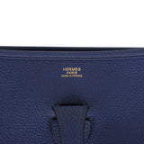 Hermes Evelyne III PM Bleu Saphir Clemence Gold Hardware