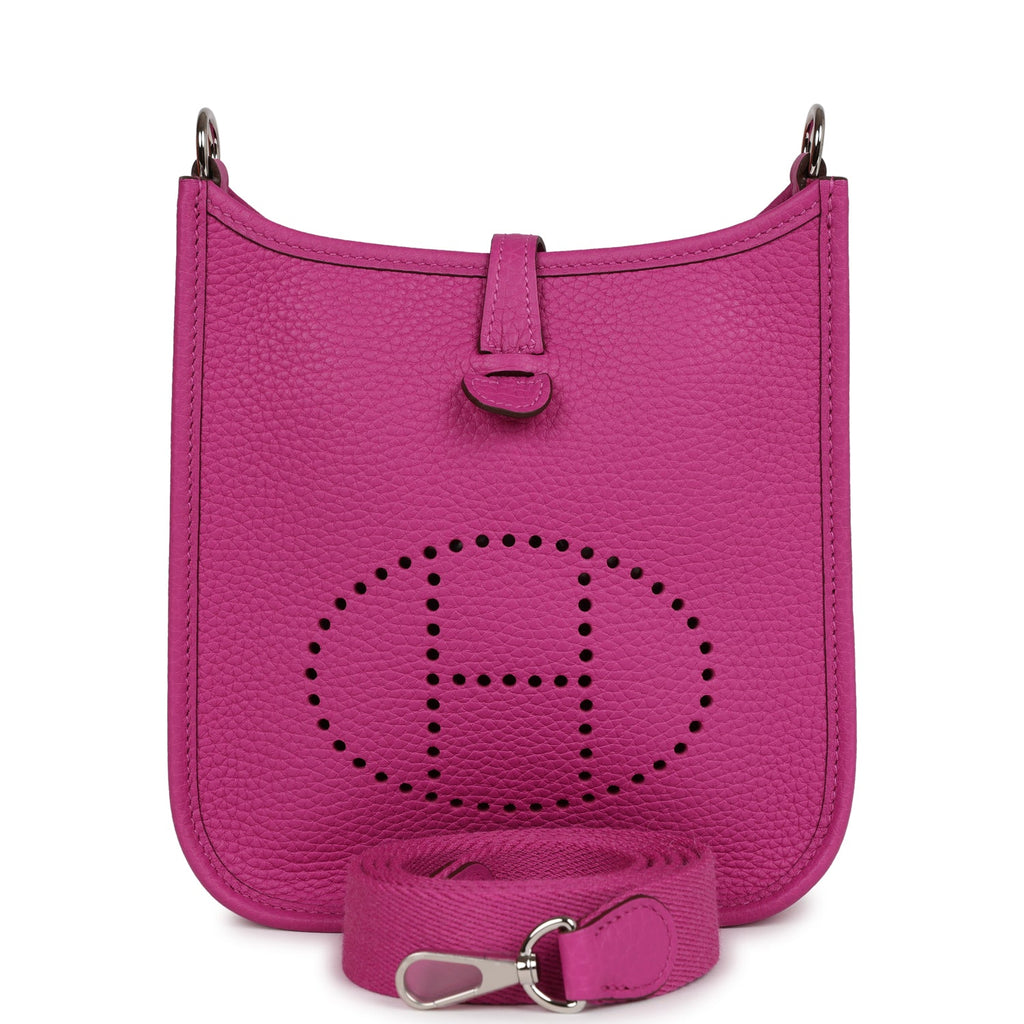 Hermes Evelyne III TPM Crossbody Bag Magnolia Pink Clemence