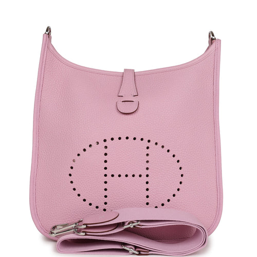 Hermes Evelyne III PM Mauve Sylvestre Clemence Palladium Hardware