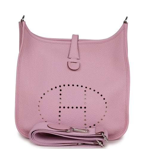 Hermes Evelyne III PM Mauve Sylvestre Clemence Palladium Hardware