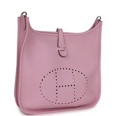 Hermes Evelyne III PM Mauve Sylvestre Clemence Palladium Hardware