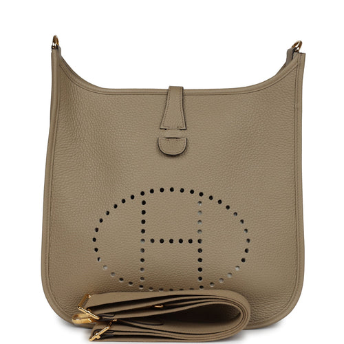 Hermes Evelyne III PM Beige Marfa Clemence Gold Hardware