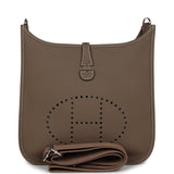 Hermes Evelyne III PM Etoupe Clemence Palladium Hardware