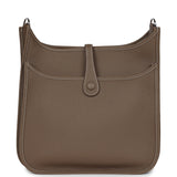 Hermes Evelyne III PM Etoupe Clemence Palladium Hardware