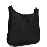 Hermes Evelyne PM Black Clemence Gold Hardware