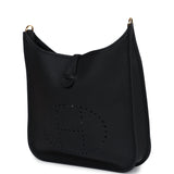 Hermes Evelyne PM Black Clemence Gold Hardware