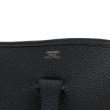 Hermes Evelyne PM Black Clemence Gold Hardware