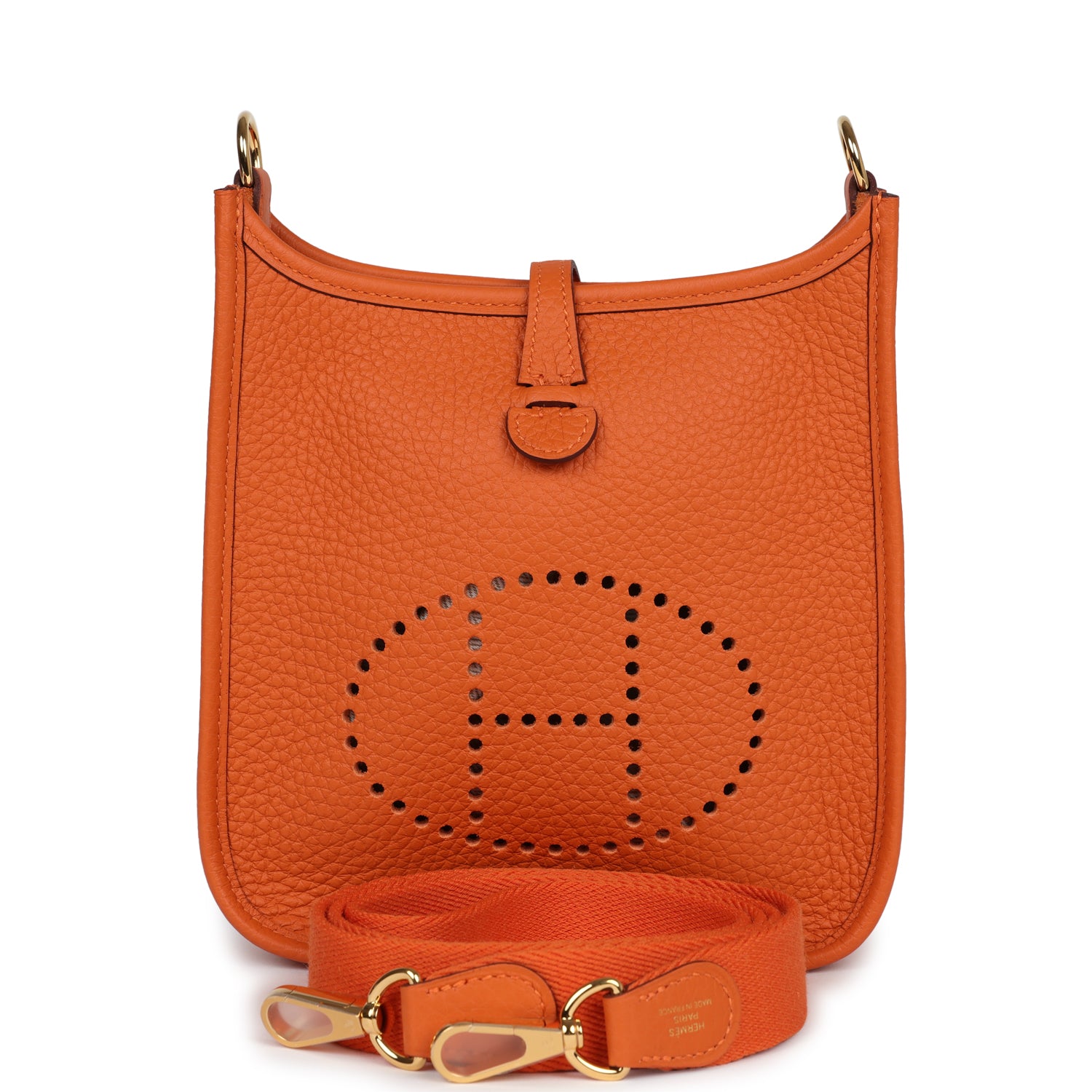 Hermes Evelyne TPM Orange Clemence Gold Hardware – Madison Avenue Couture