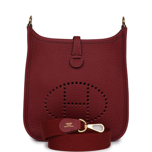 Hermes Evelyne TPM Rouge H Clemence Gold Hardware