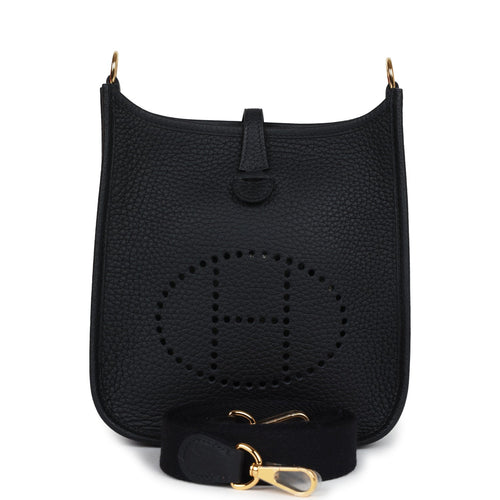 Hermes Evelyne TPM Black Clemence Gold Hardware