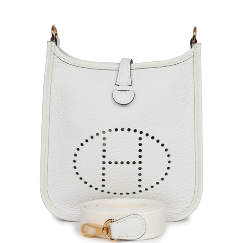 Hermes Evelyne TPM New White Clemence Gold Hardware