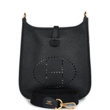 Hermes Evelyne TPM Black Clemence Gold Hardware