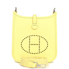 Hermes Evelyne TPM Limoncello Clemence Palladium Hardware