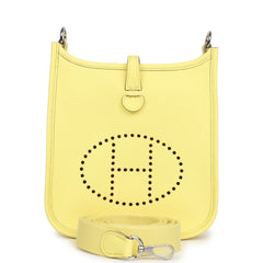 Hermes Evelyne TPM Limoncello Clemence Palladium Hardware