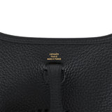 Hermes Evelyne TPM Black Clemence Gold Hardware