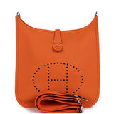 Hermes Evelyne III PM Orange Clemence Palladium Hardware