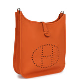 Hermes Evelyne III PM Orange Clemence Palladium Hardware