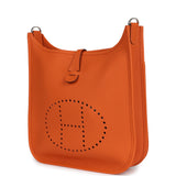 Hermes Evelyne III PM Orange Clemence Palladium Hardware