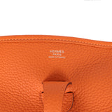 Hermes Evelyne III PM Orange Clemence Palladium Hardware