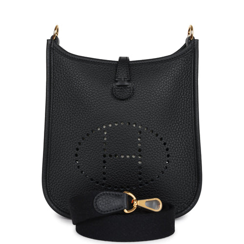 Hermes Evelyne TPM Black Clemence Gold Hardware