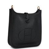 Hermes Evelyne TPM Black Clemence Gold Hardware