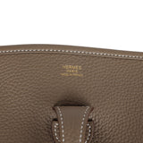 Hermes Evelyne III PM Etoupe Clemence Gold Hardware