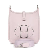 Hermes Evelyne TPM Mauve Pale Clemence Palladium Hardware