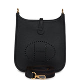 Hermes Evelyne TPM Black Clemence Gold Hardware