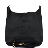 Hermes Evelyne III PM Black Clemence Gold Hardware