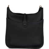 Hermes Evelyne III PM Black Clemence Gold Hardware